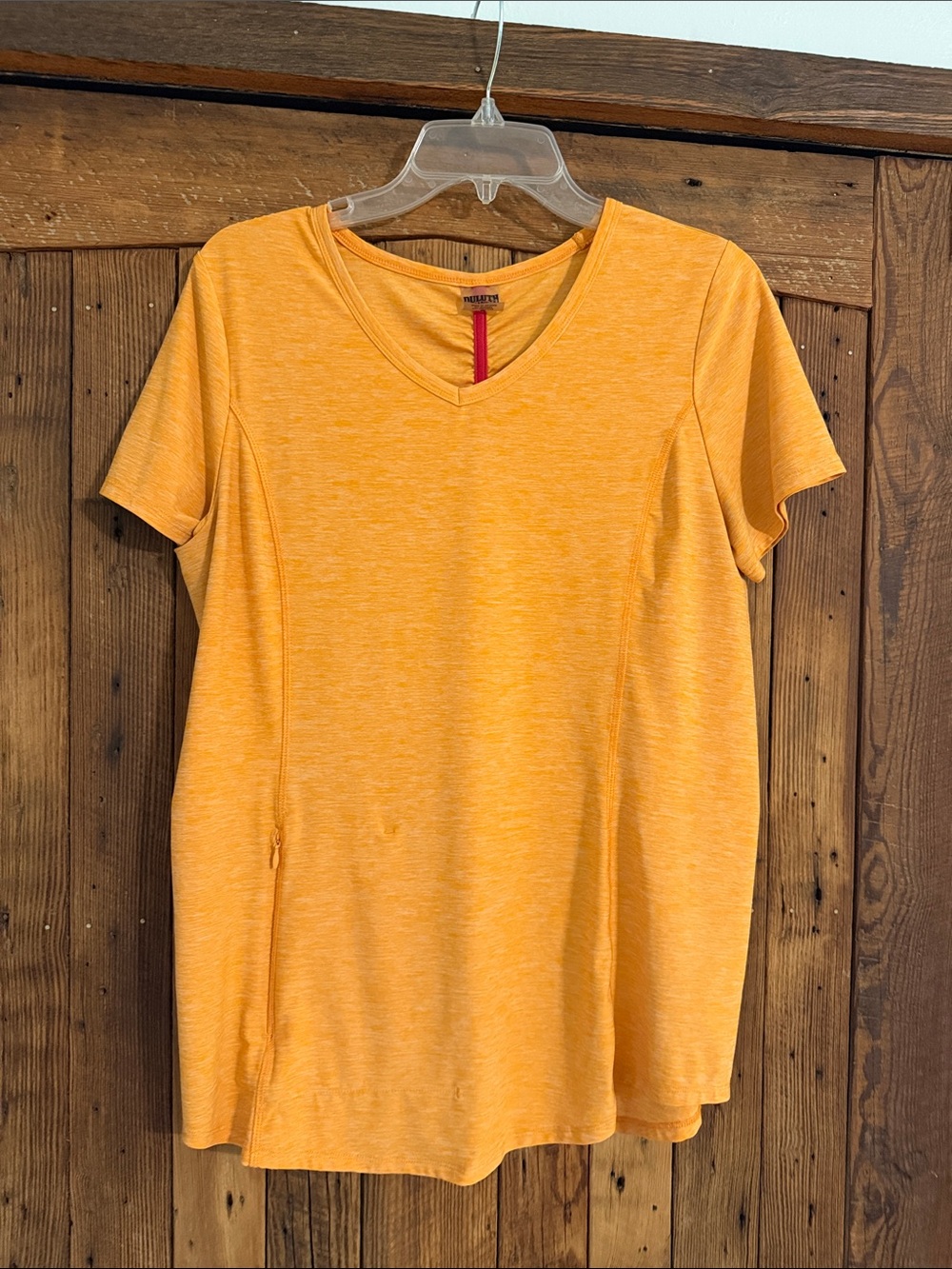 Lightweight V-Neck Short Sleeve Tee in Marigold by Duluth Trading